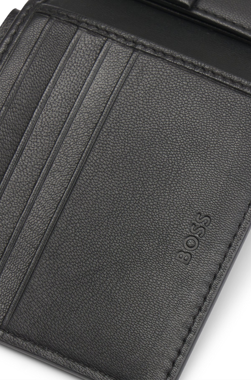 LEATHER FOLDING WALLET WITH GEOMETRIC LOGOS 3