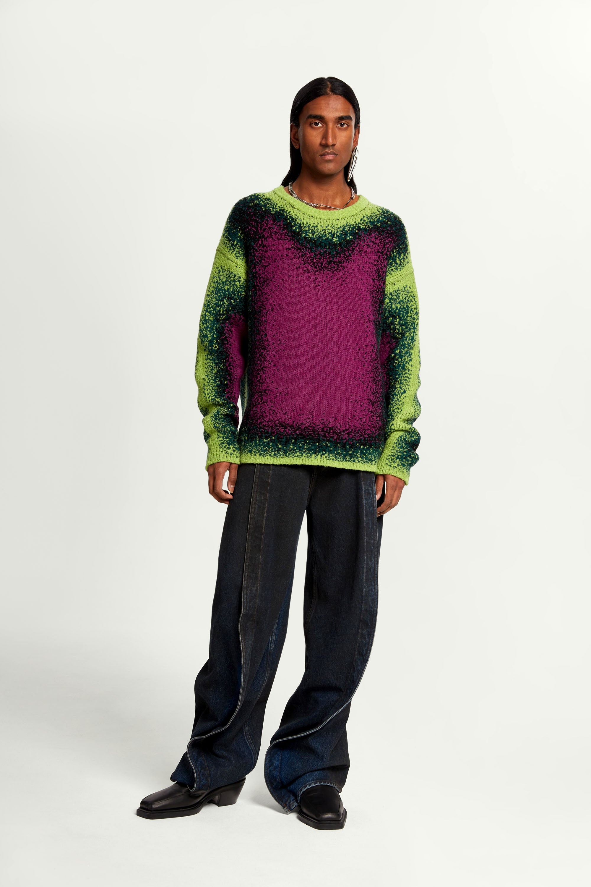 Gradient Heavy Knit Sweater - 2