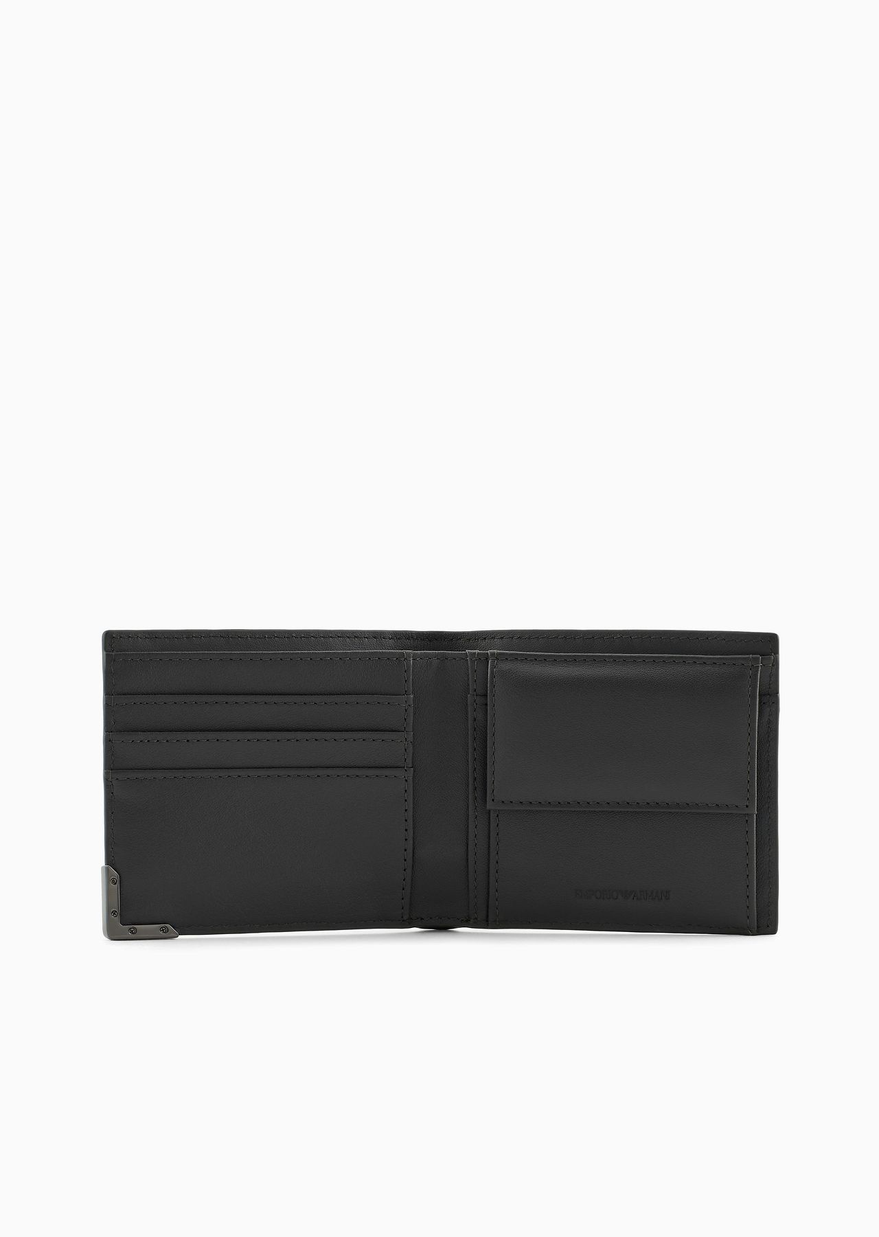 Leather coin-pocket wallet with all-over embossed pattern - 3