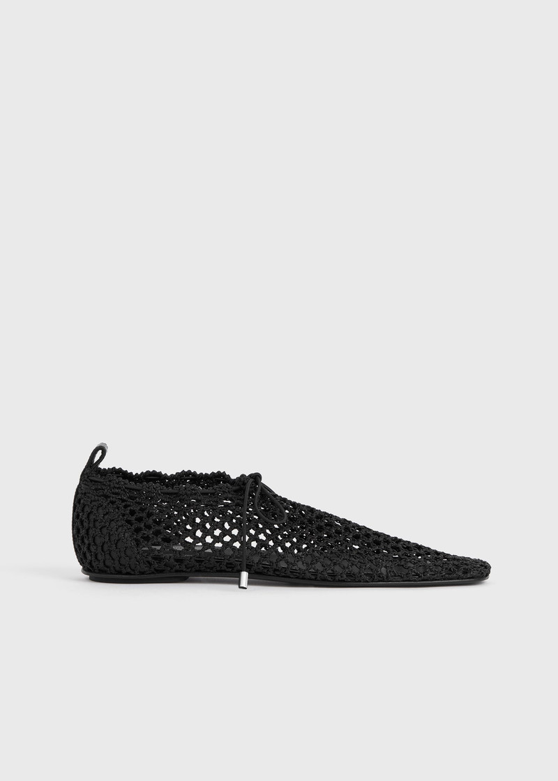 Crochet ballerinas black 1