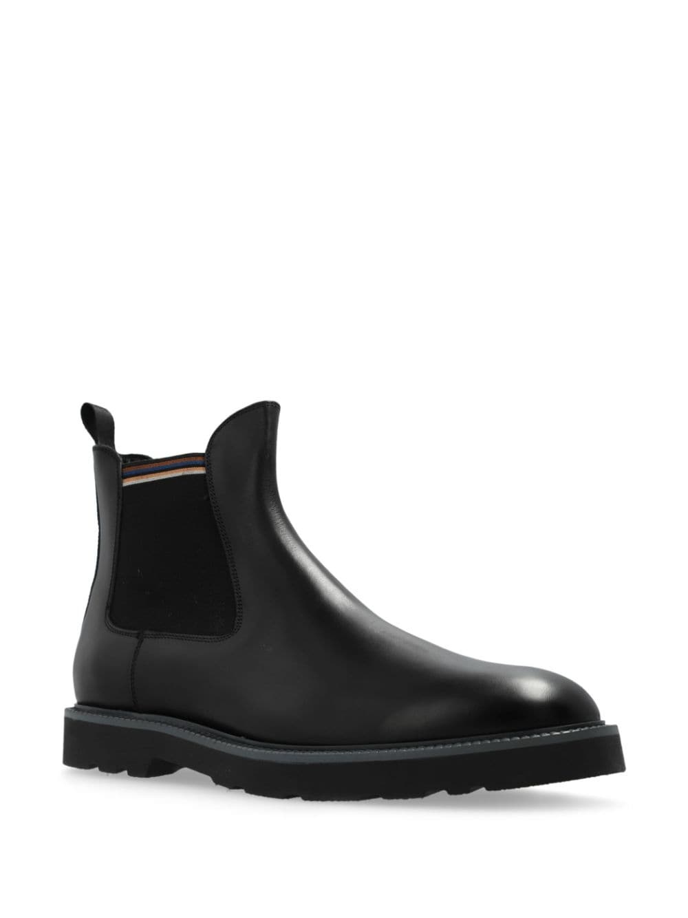 side-panel leather ankle boots - 2