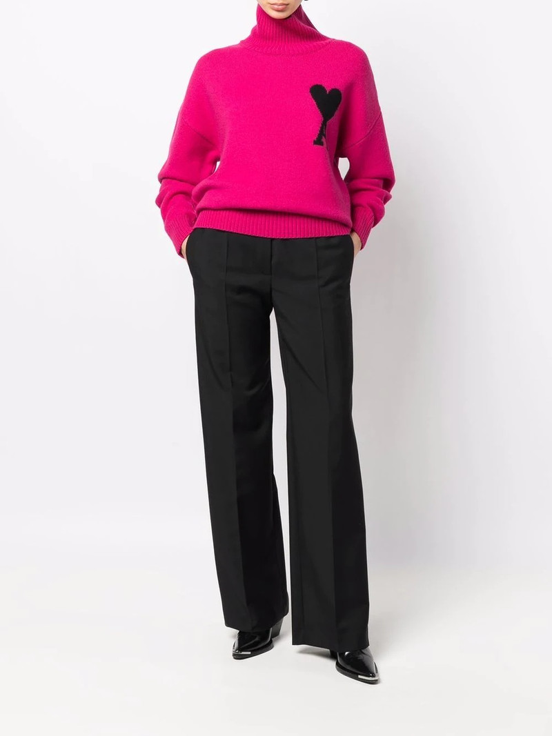 AMI Paris Ami de Coeur roll-neck jumper outlook