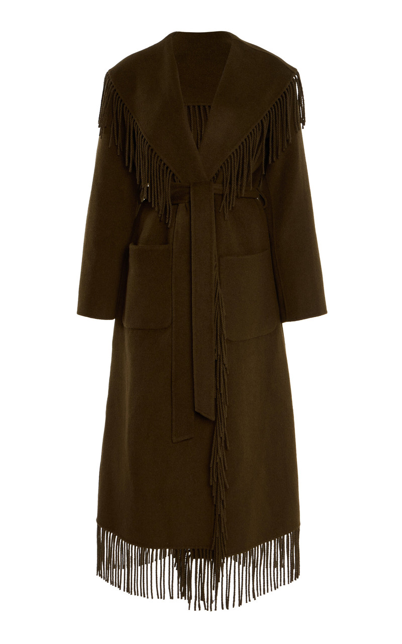 Carrie Fringe Robe Coat brown 1