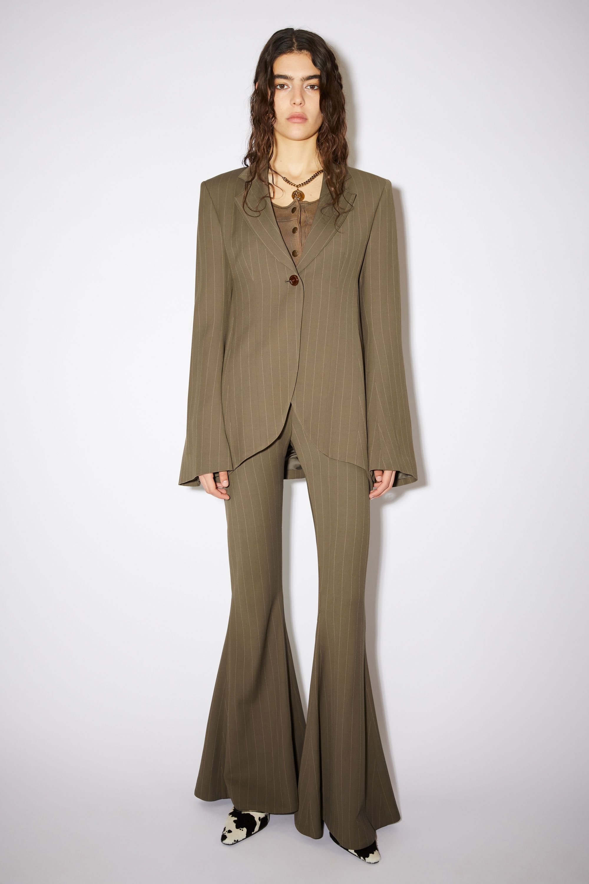 Single-breasted suit jacket - Khaki green - 2