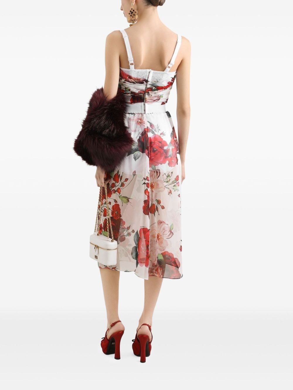 floral-print midi skirt - 3