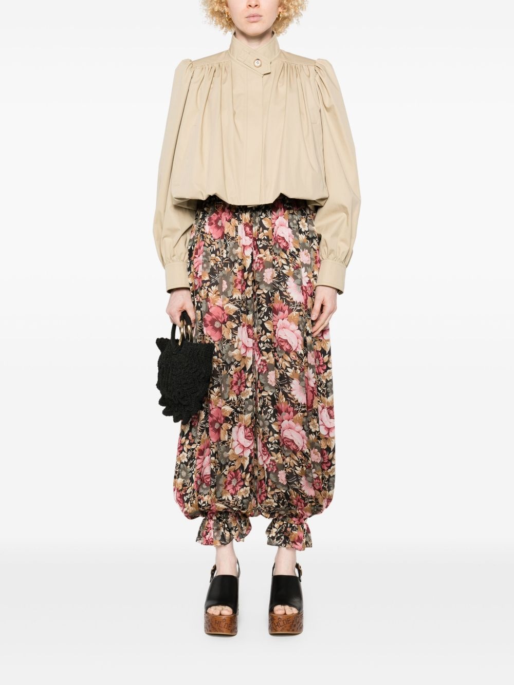 pleated silk trousers - 2