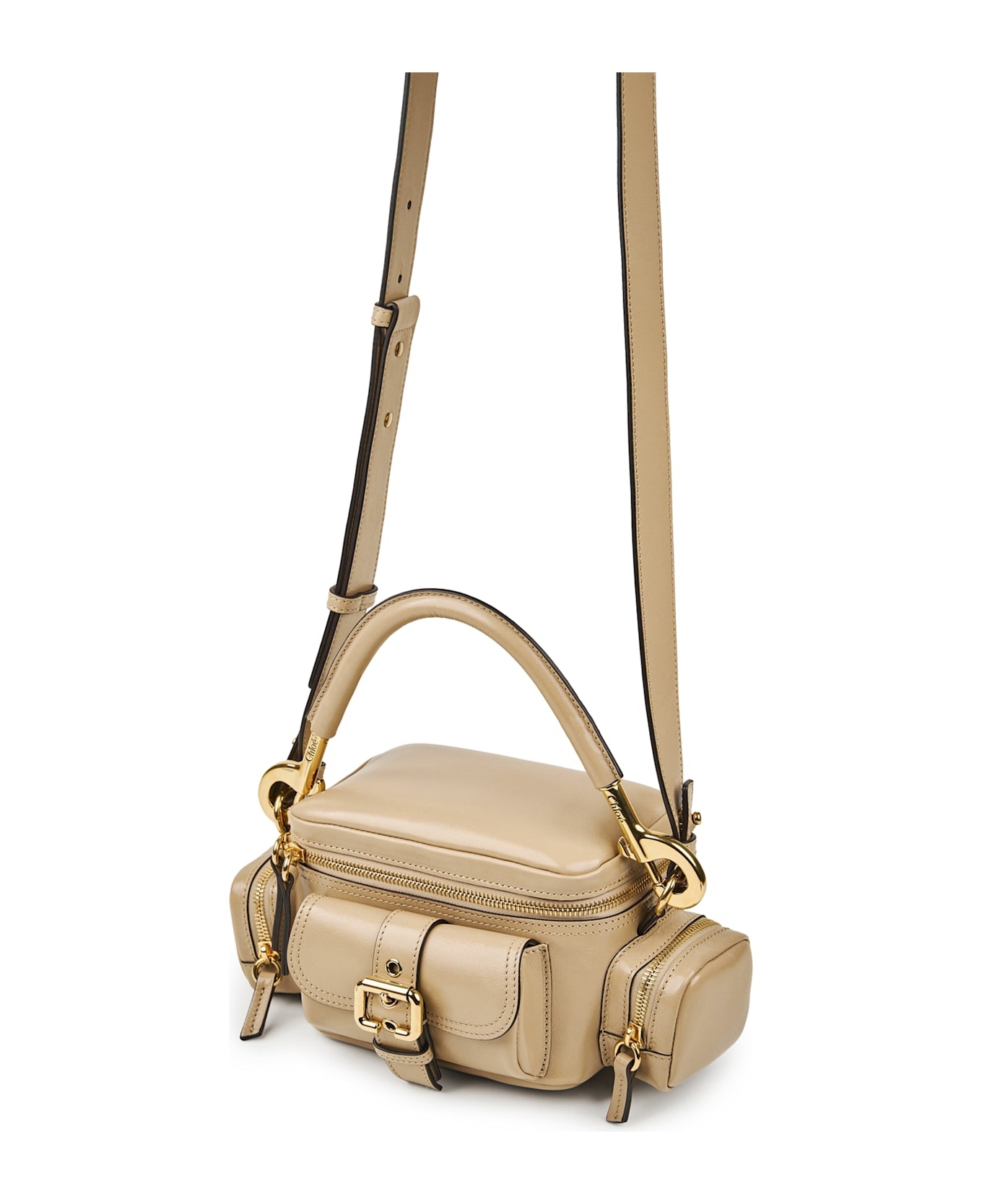 Small Camera Bag In Shiny Leather - 3