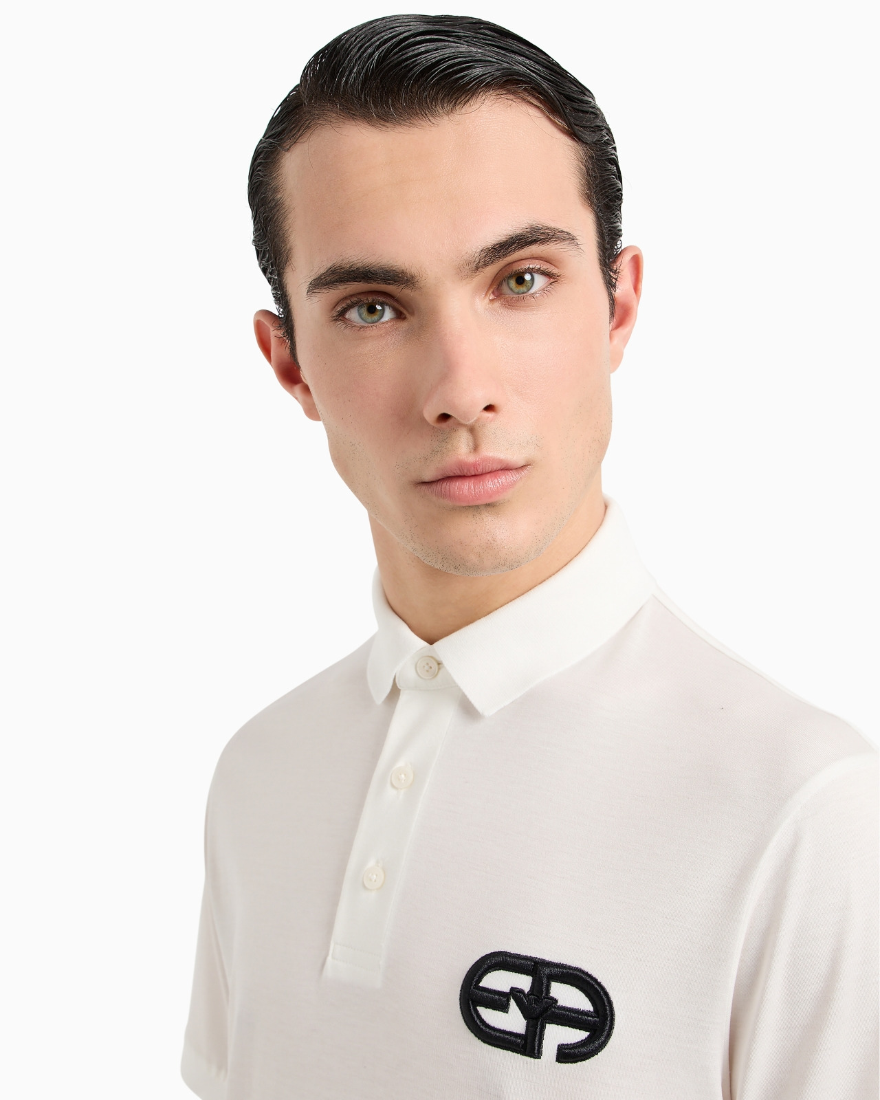 Lyocell-blend jersey polo shirt with ASV logo raised embroidery - 6