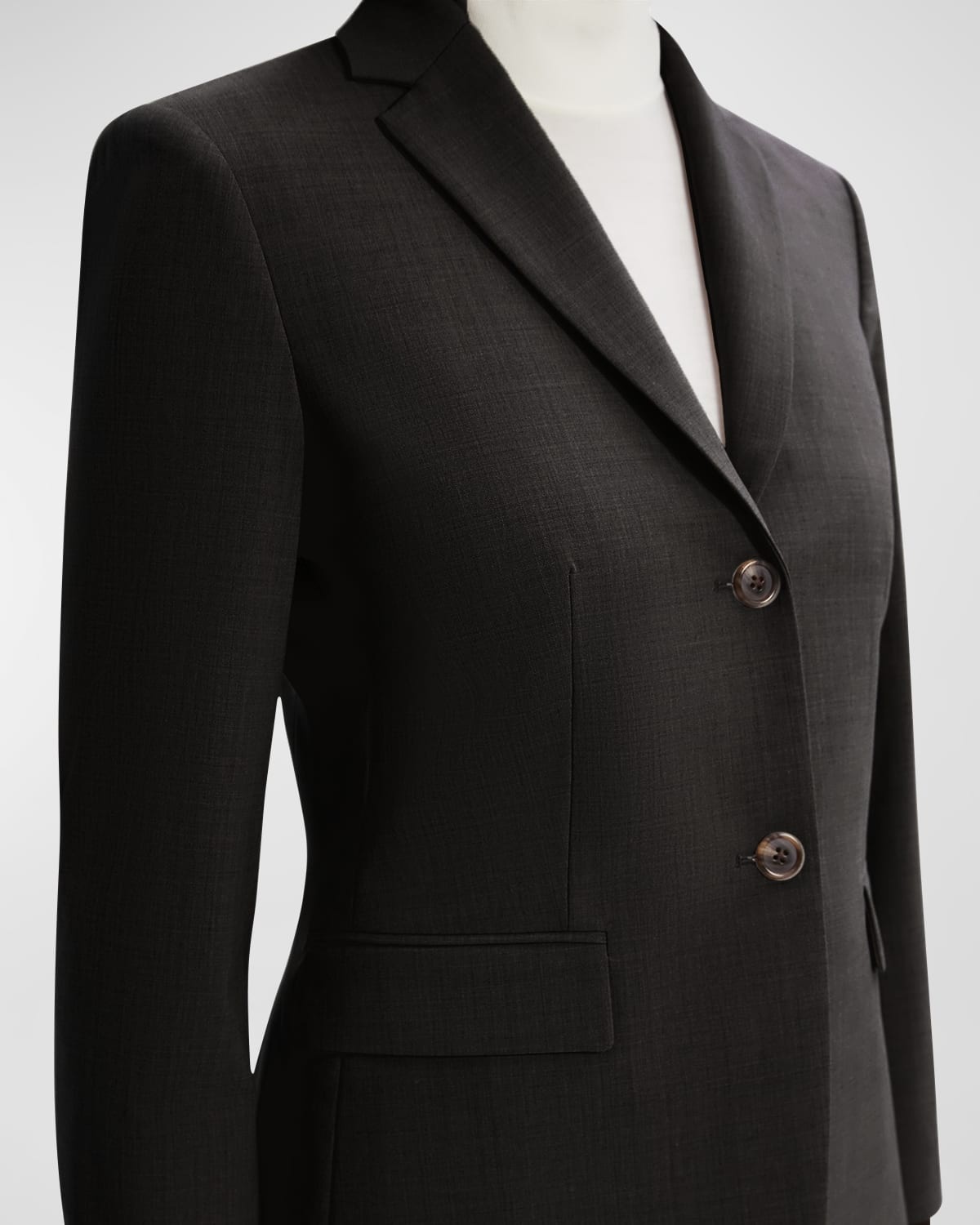 Traceable Wool Slim Single-Breasted Blazer - 5