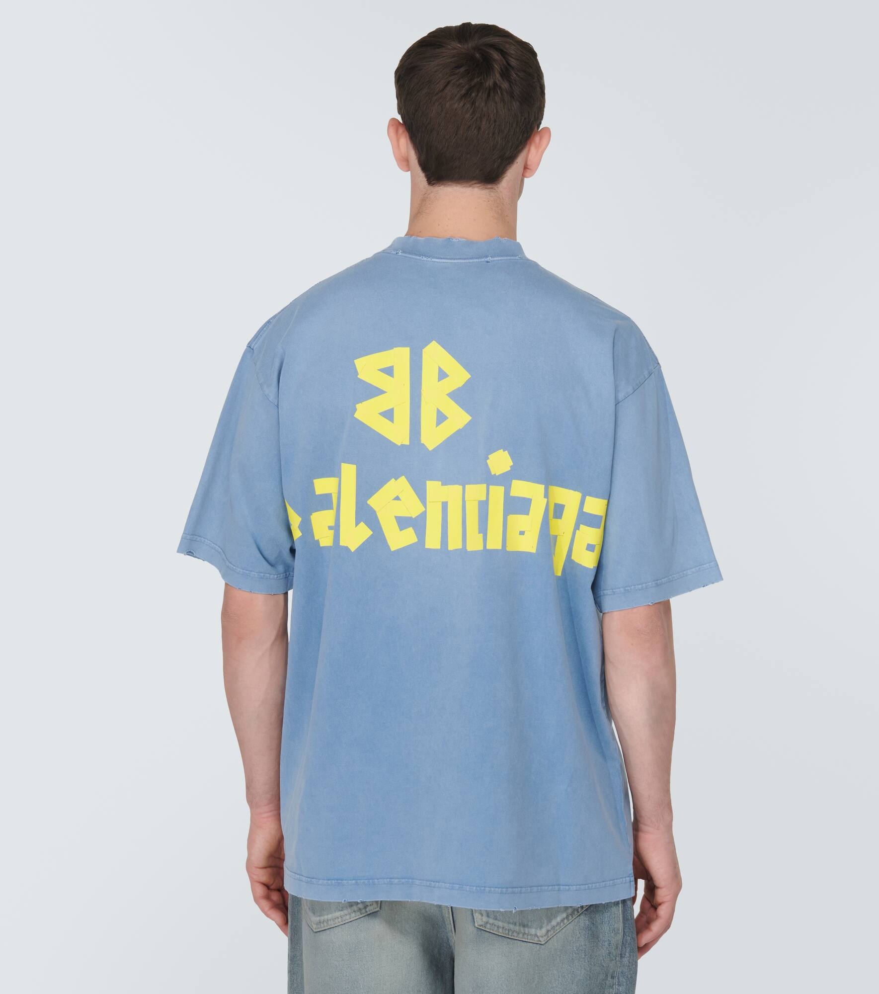 Tape Type cotton jersey T-shirt - 4