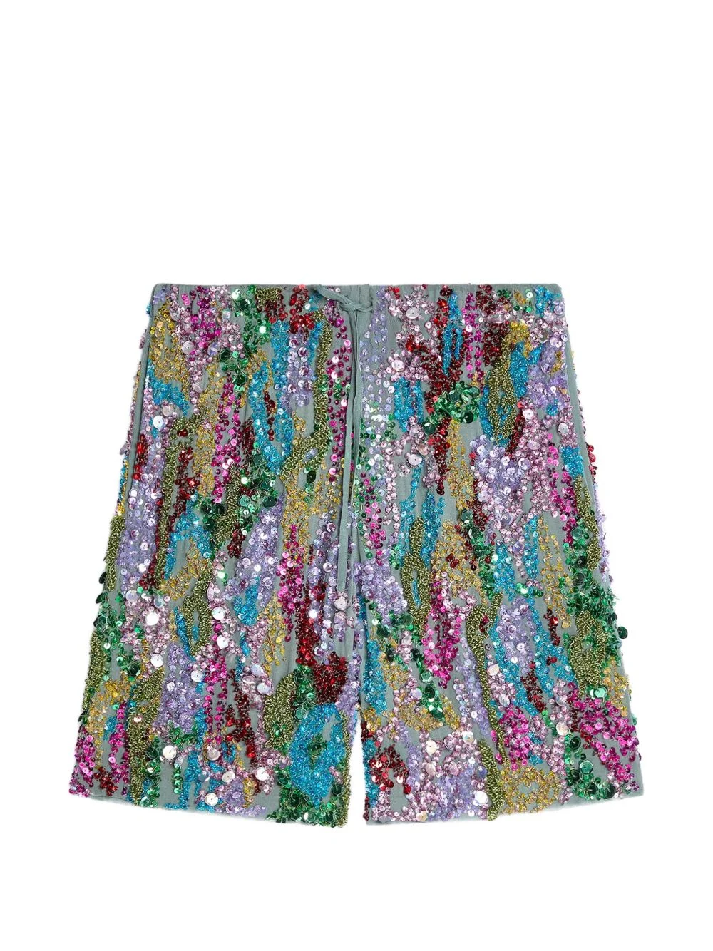 sequin-embellished shorts - 1
