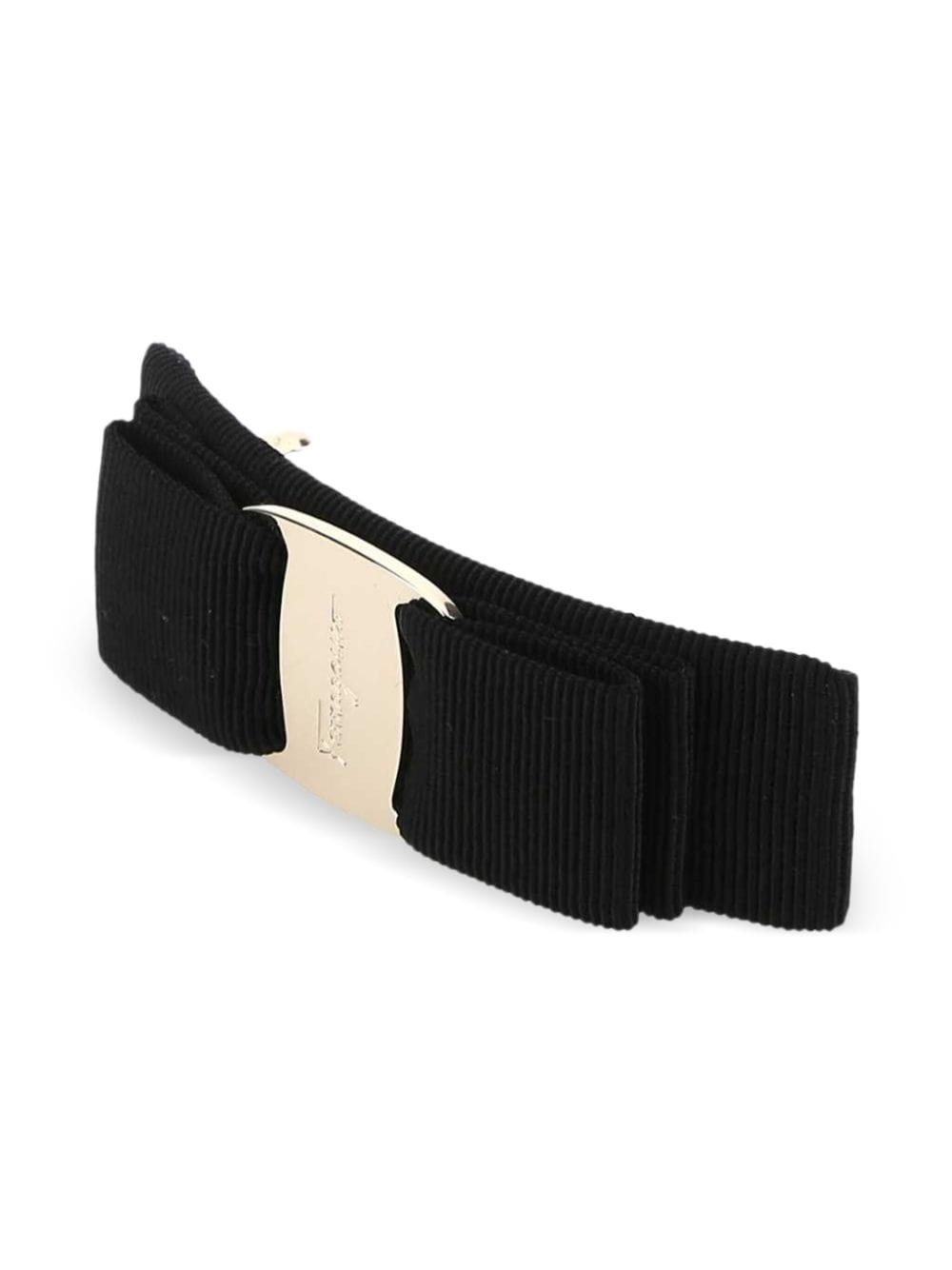 Black fabric Vara hair clip - 2