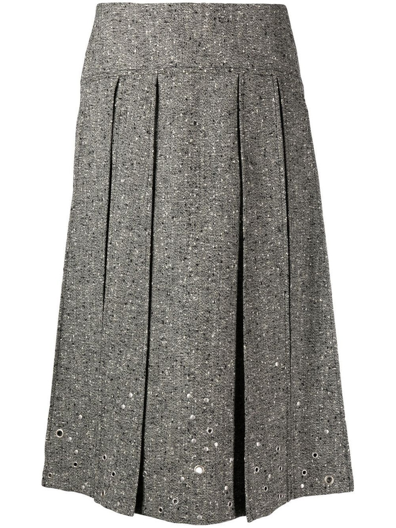 pleated mid-length skirt 1
