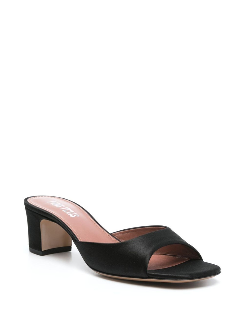 PARIS TEXAS 50mm satin mules outlook