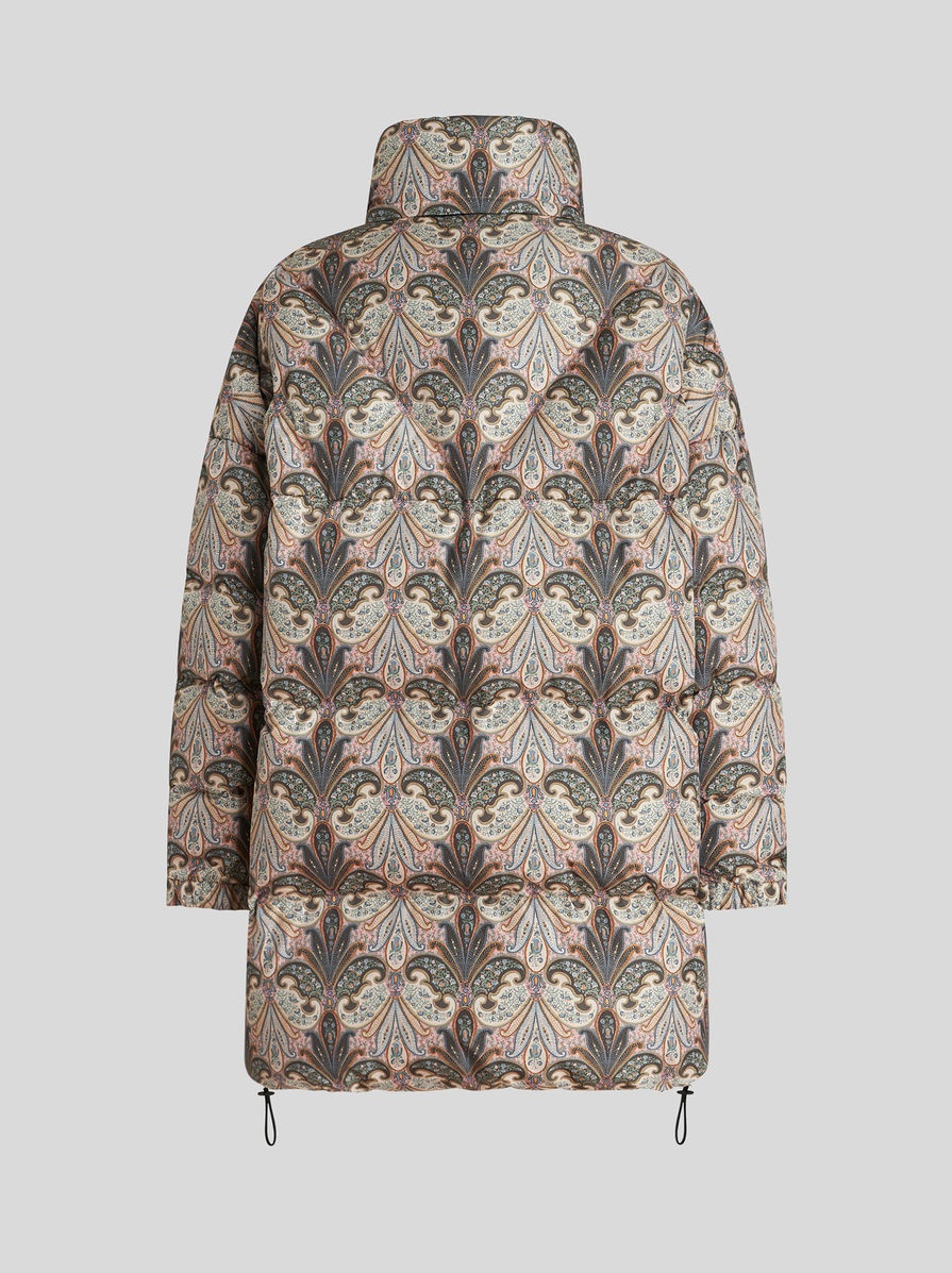 DOWN JACKET WITH PAISLEY MEDALLION PRINT - 5