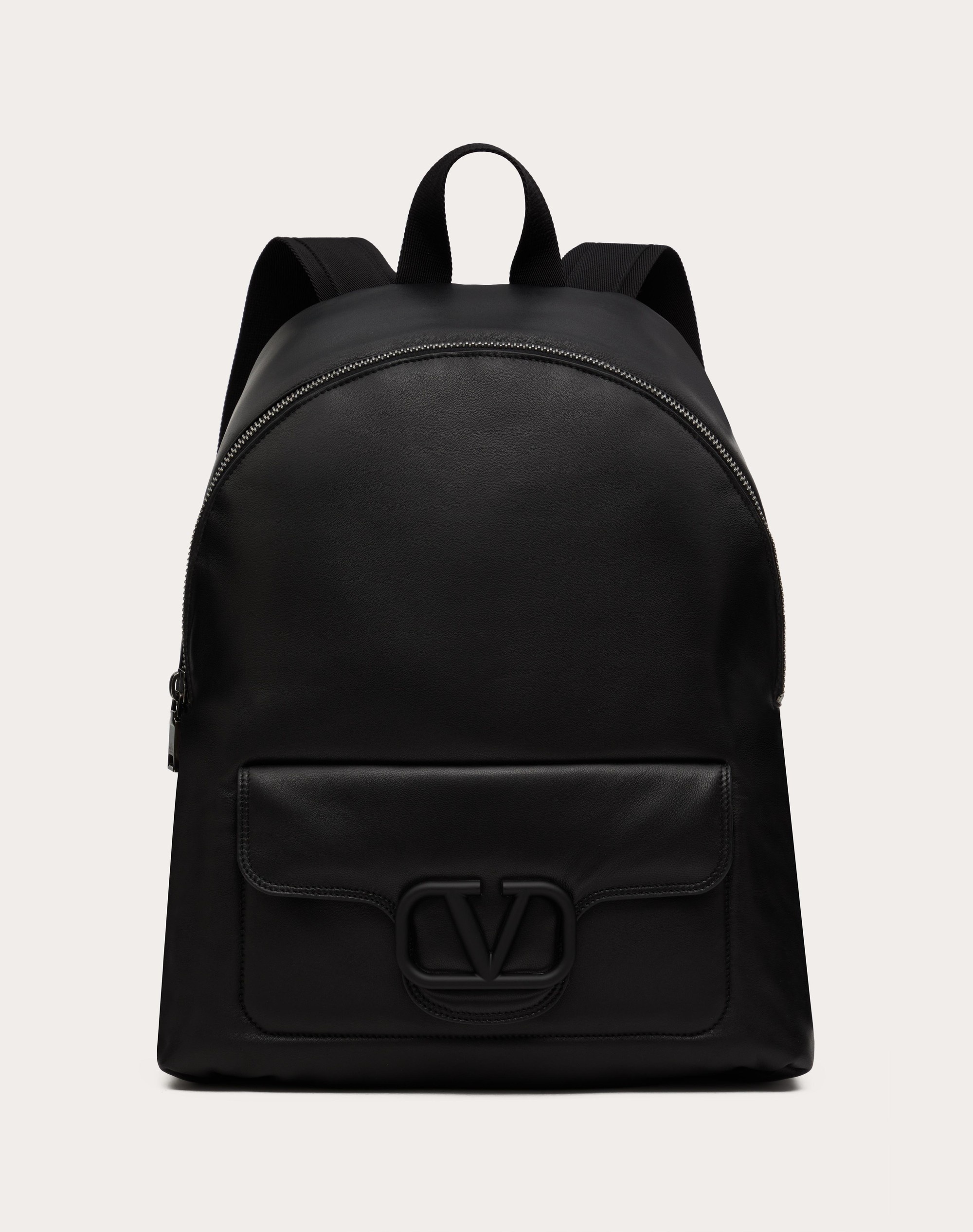 VALENTINO GARAVANI NOIR NAPPA LEATHER BACKPACK - 1