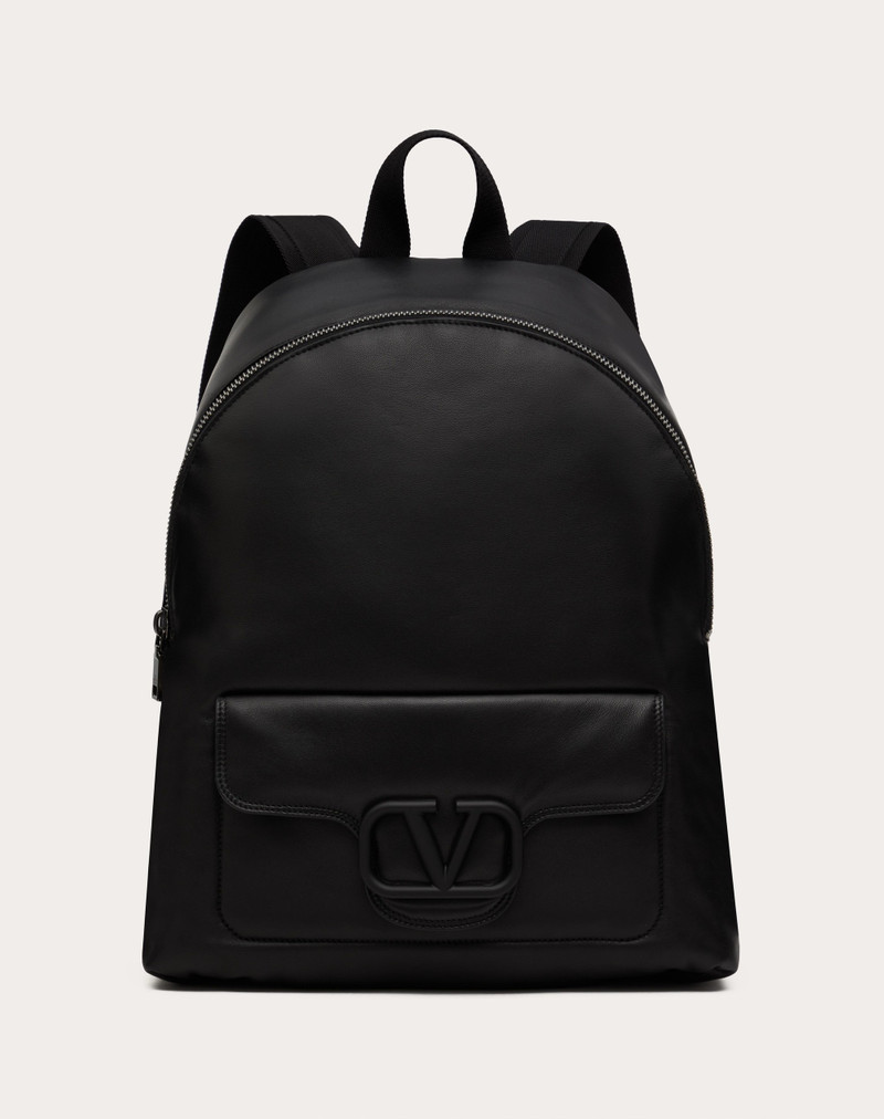 VALENTINO GARAVANI NOIR NAPPA LEATHER BACKPACK 1