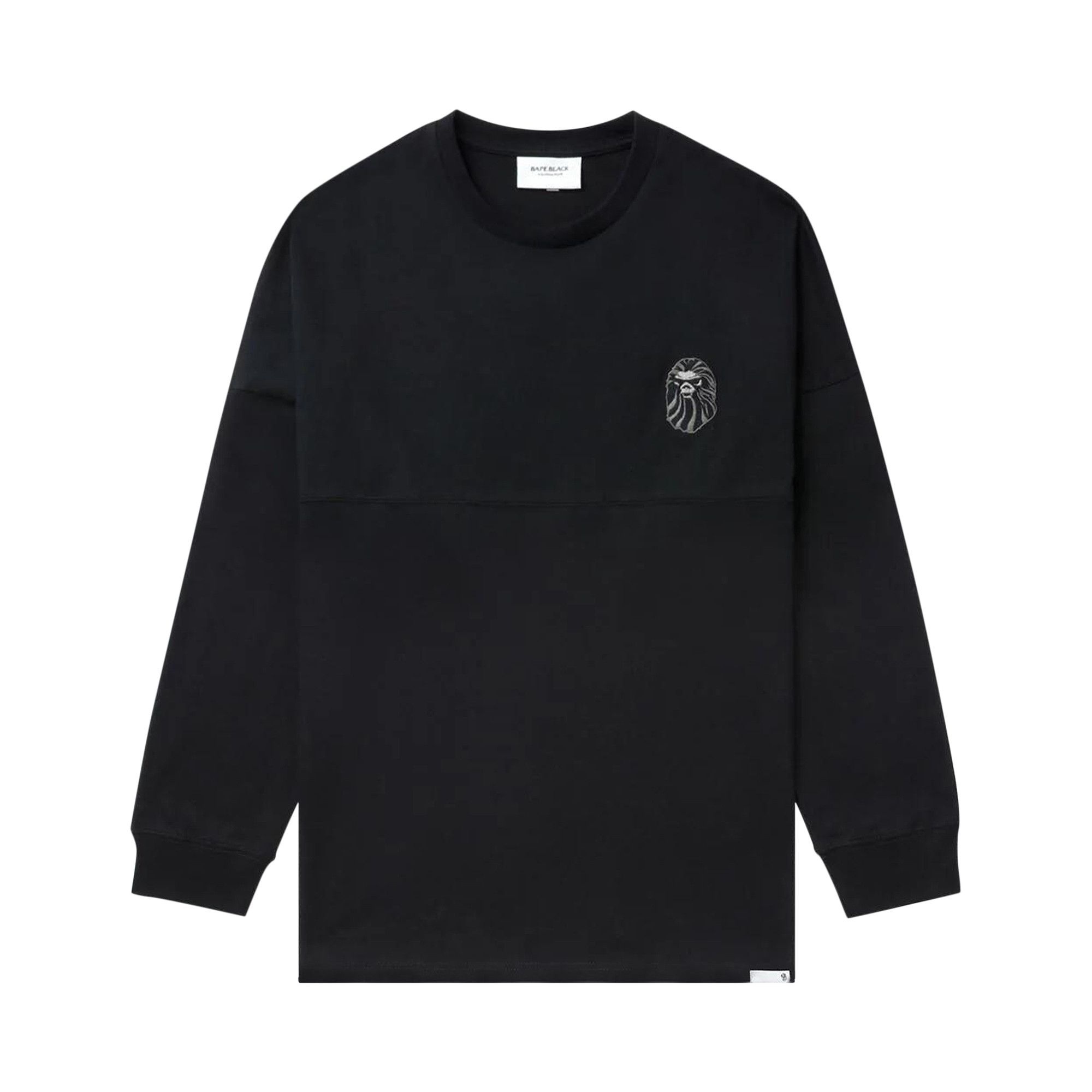 BAPE Tonal Bape Logo Long-Sleeve Tee 'Charcoal' - 1