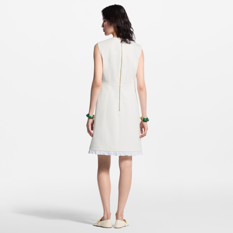 Ruffle Trim Denim Dress 3