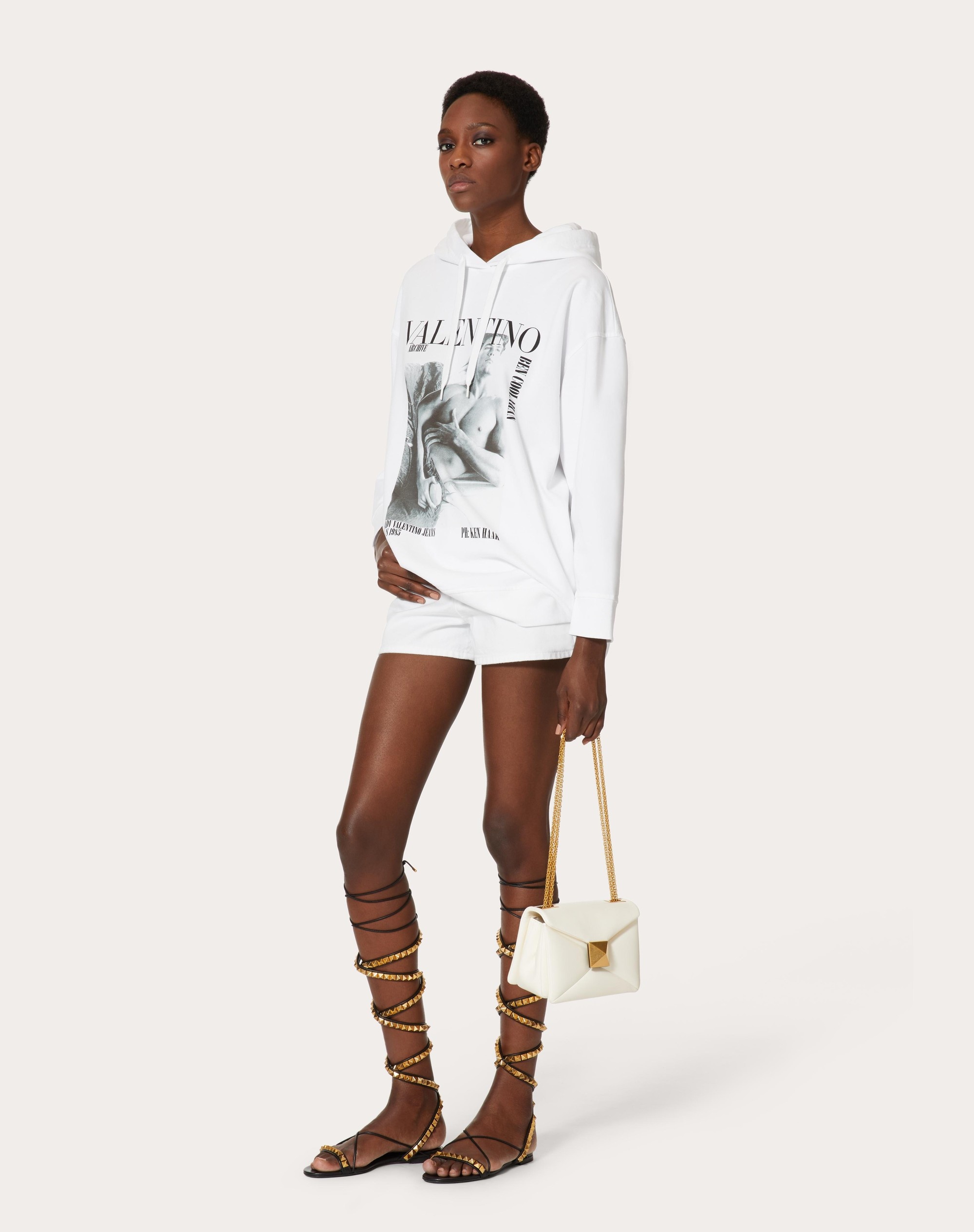 JERSEY SWEATSHIRT WITH VALENTINO ARCHIVE 1985 PRINT - 2