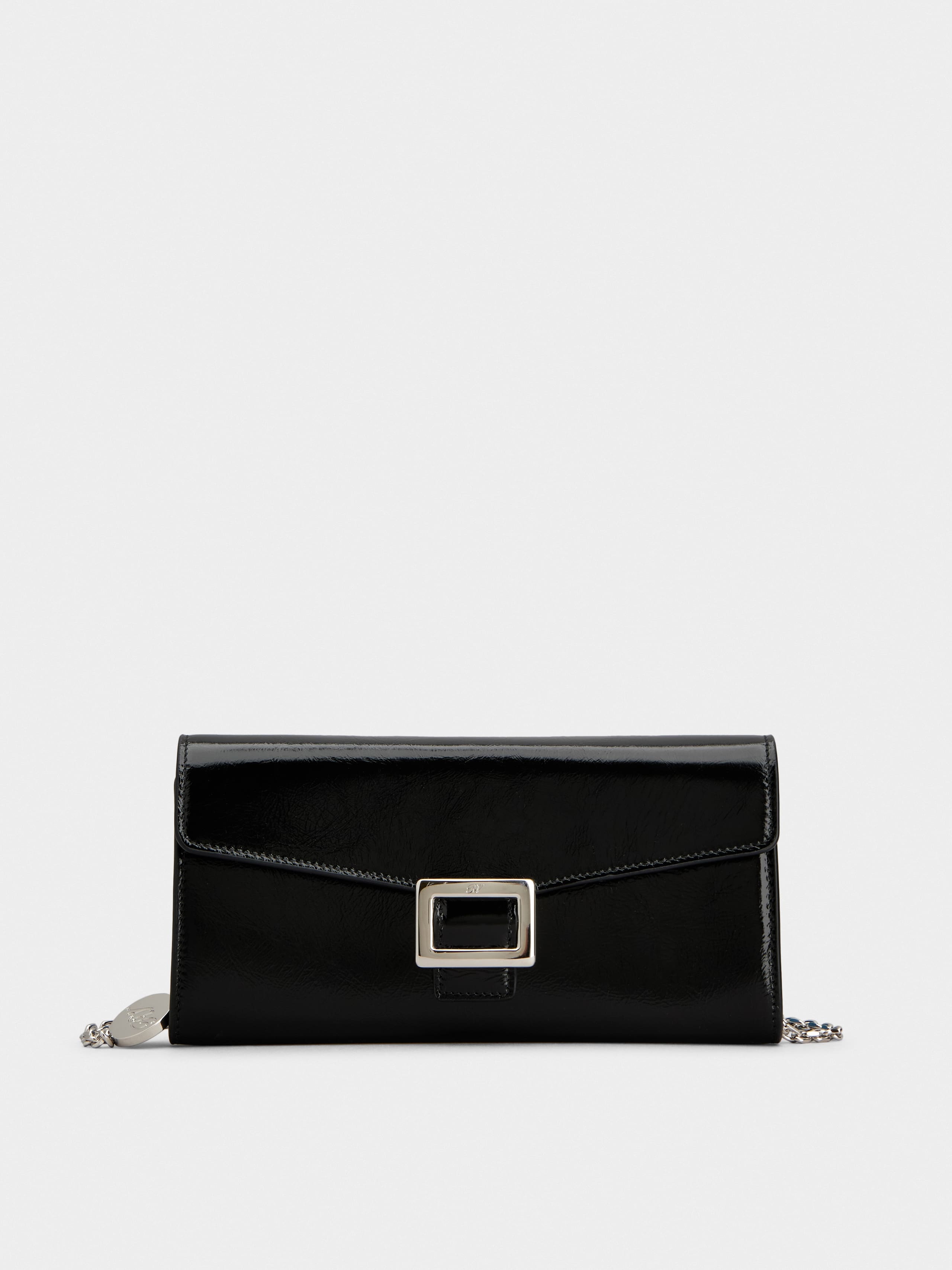 Belle Vivier Wallet on chain in patent leather - 1