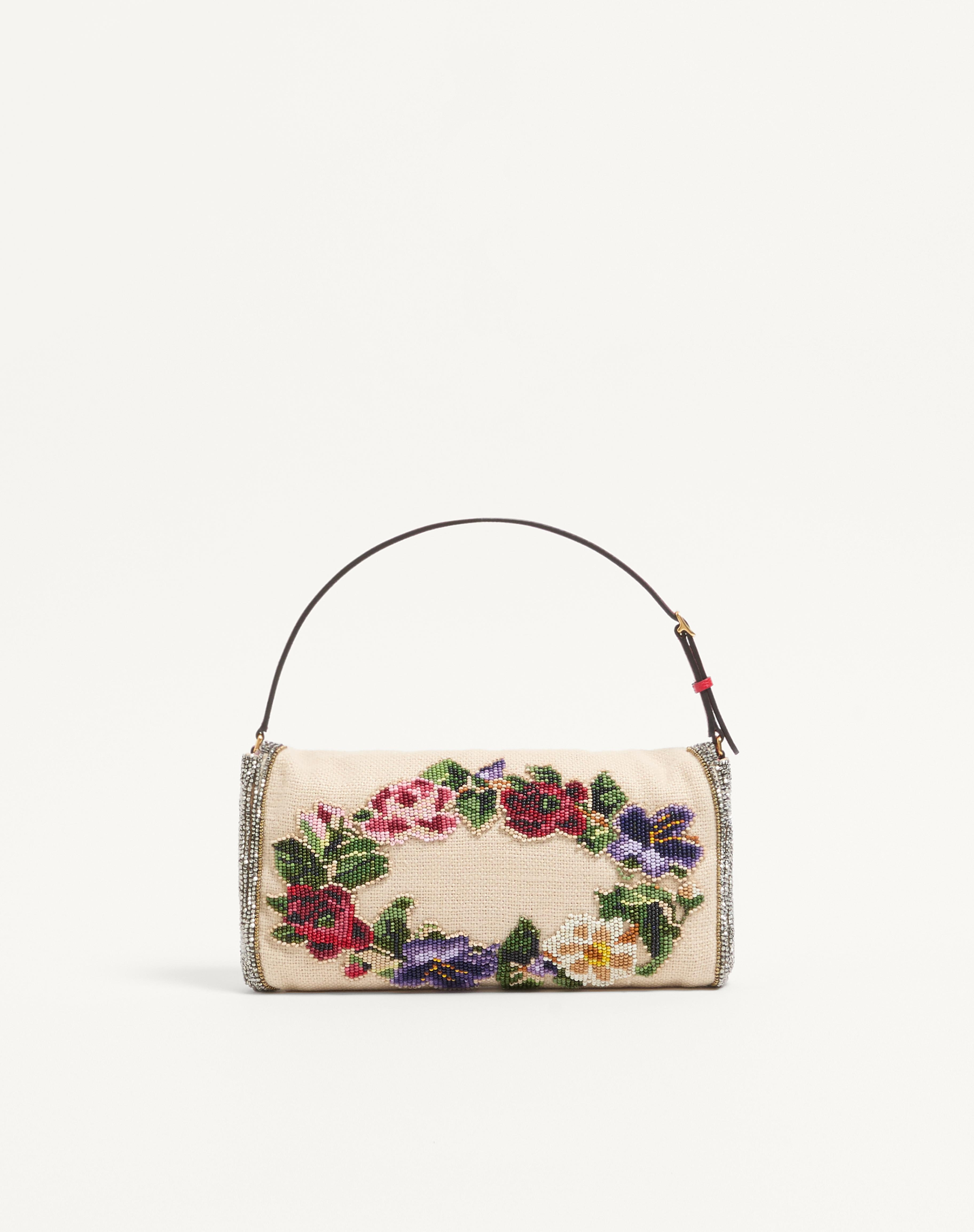 VALENTINO GARAVANI VAIN SOFT EMBROIDERED SMALL SHOULDER BAG - 5