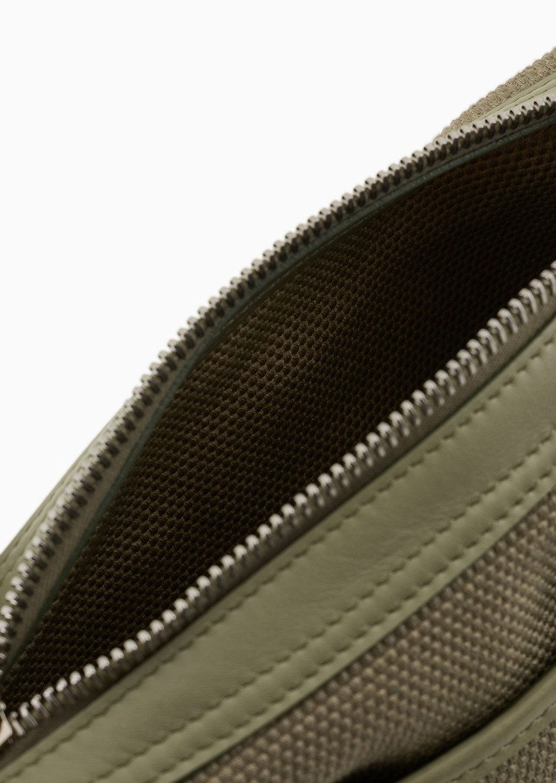 Small canvas and leather shoulder bag 4