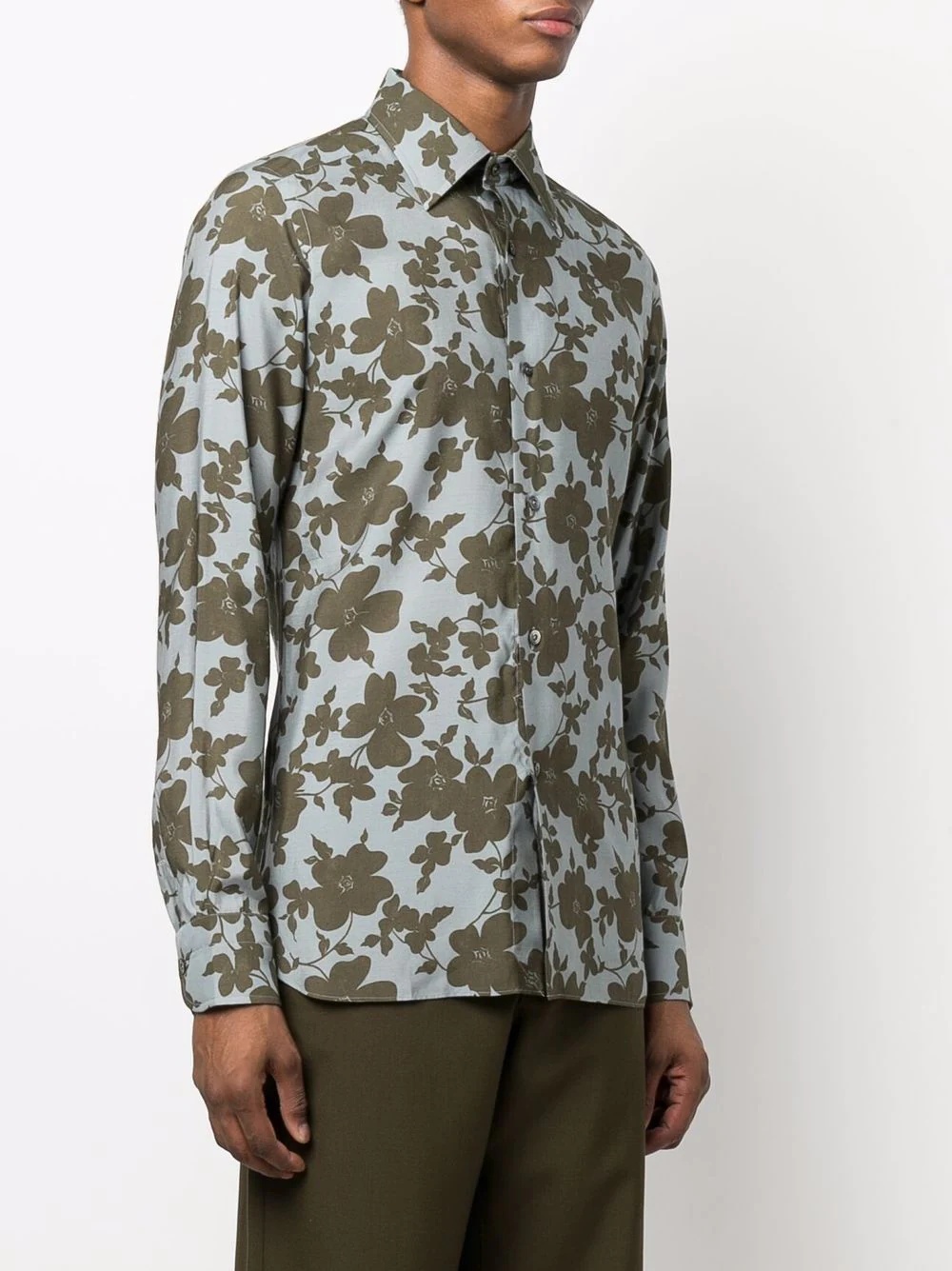 floral-print buttoned-up shirt - 3