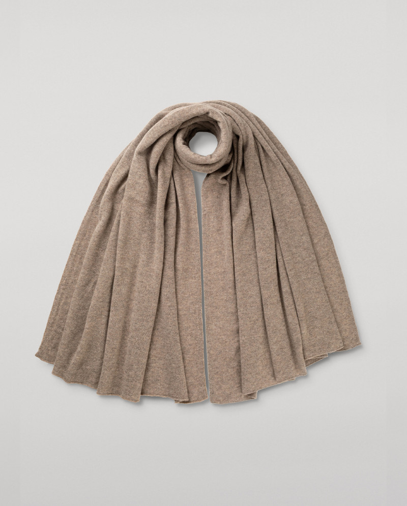 Raeburn Light Brown Cashmere Travel Stole 1