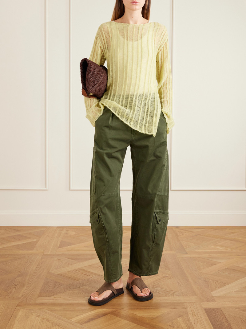 The Elder Statesman Nimbus Lola Asymmetric Cashmere And Cotton-blend Sweater outlook