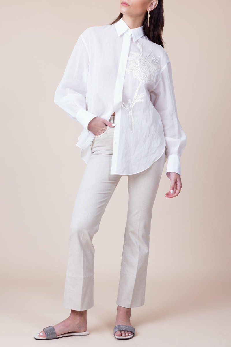 Brunello Cucinelli Inset Barrel Hem Jean outlook