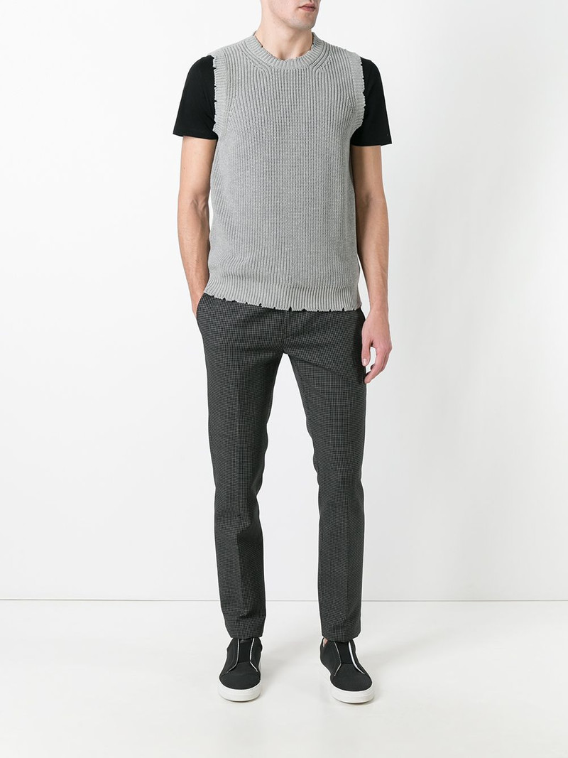 MSGM distressed sleeveless jumper outlook