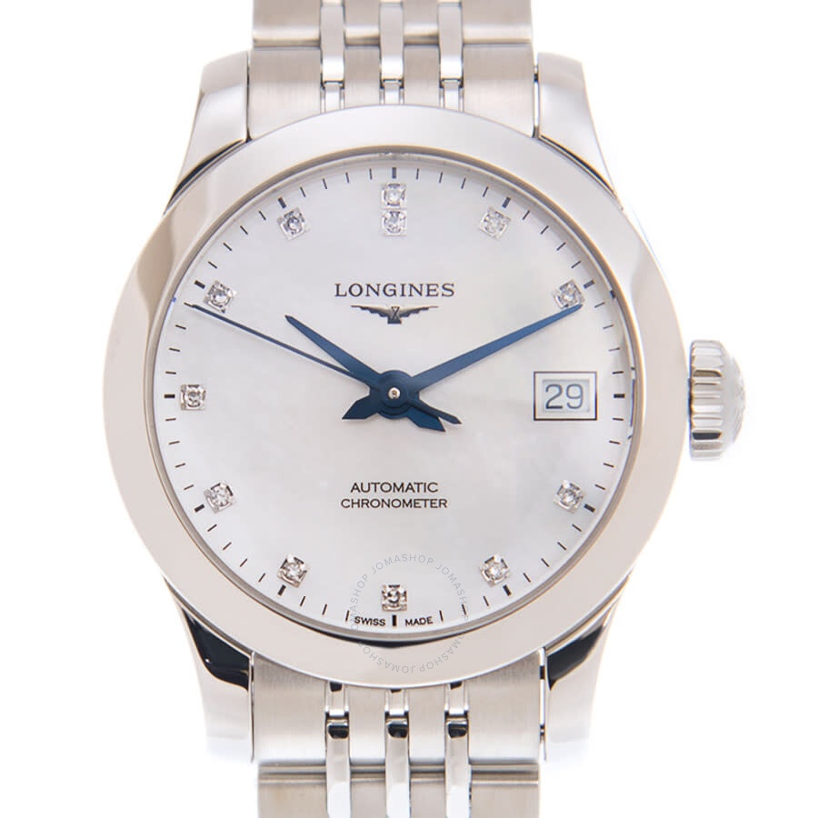 Longines Record Automatic Diamond Ladies Watch L23204876 - 2