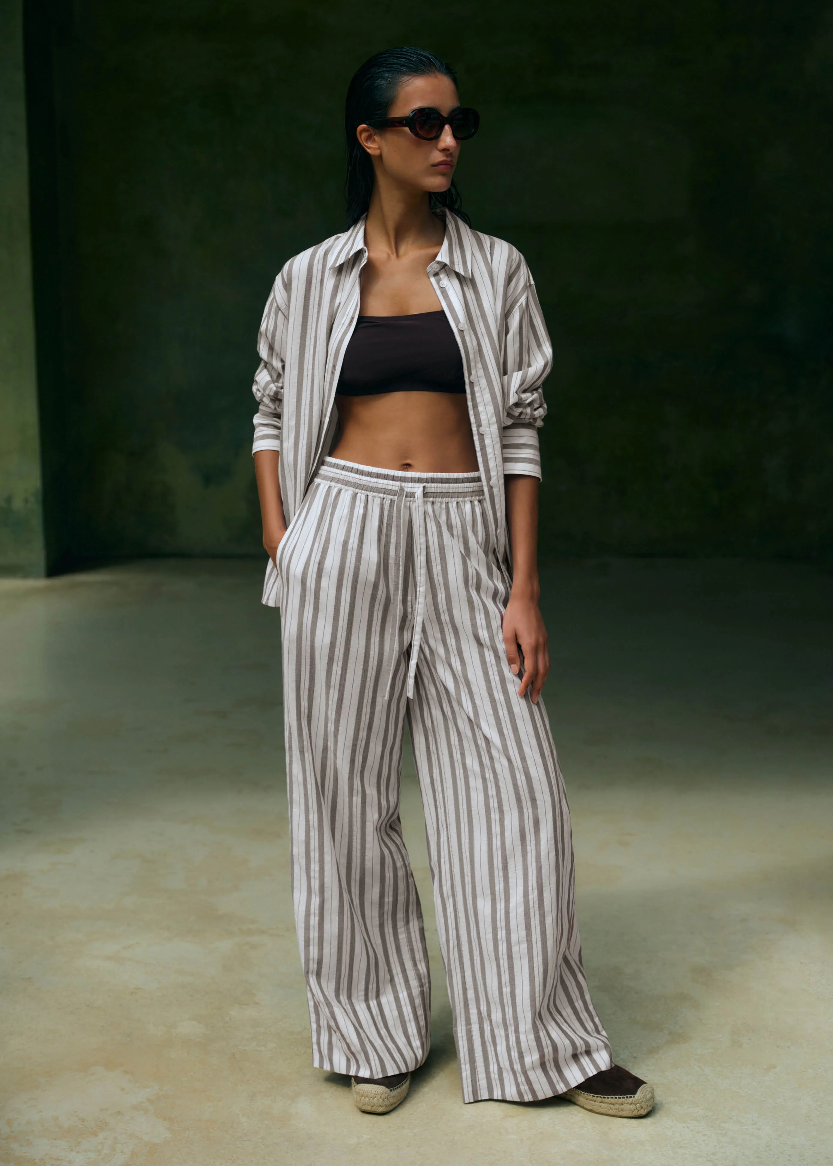Summer Stripe Drawstring Beach Pant - 1