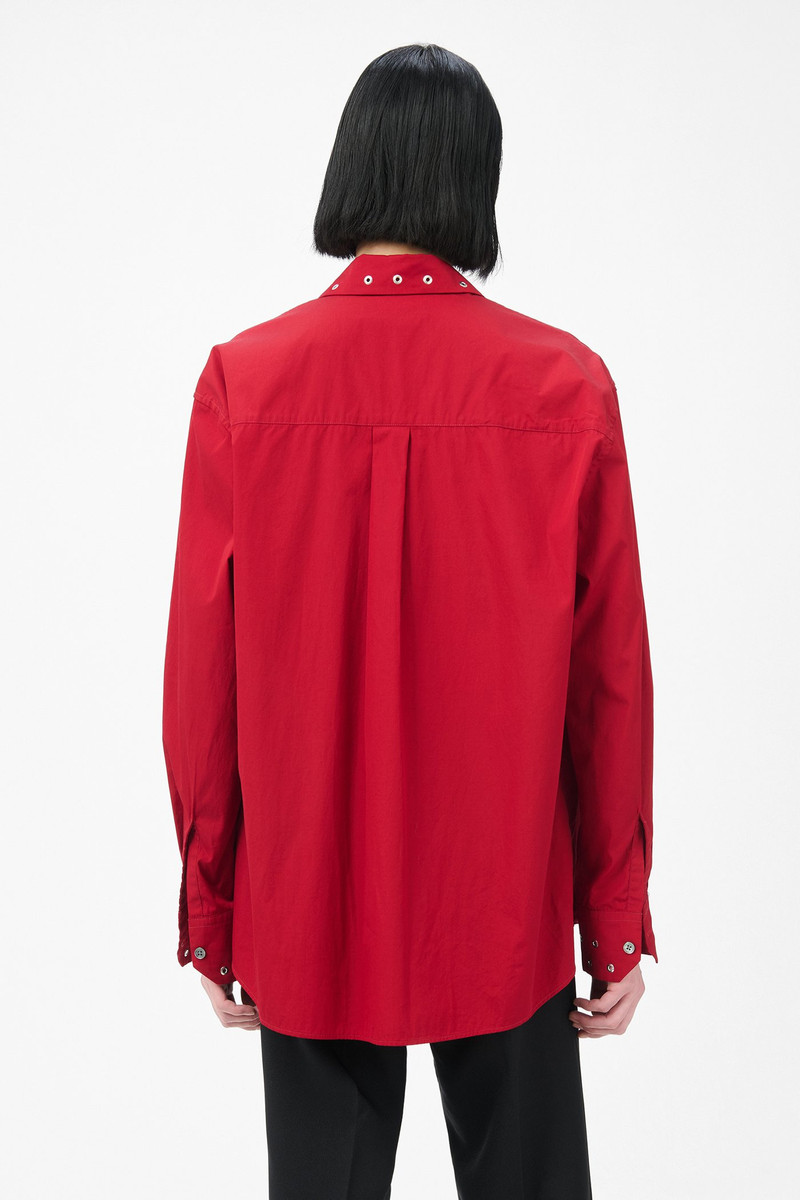 Above Shirt Lipstick Red Super Poplin 6