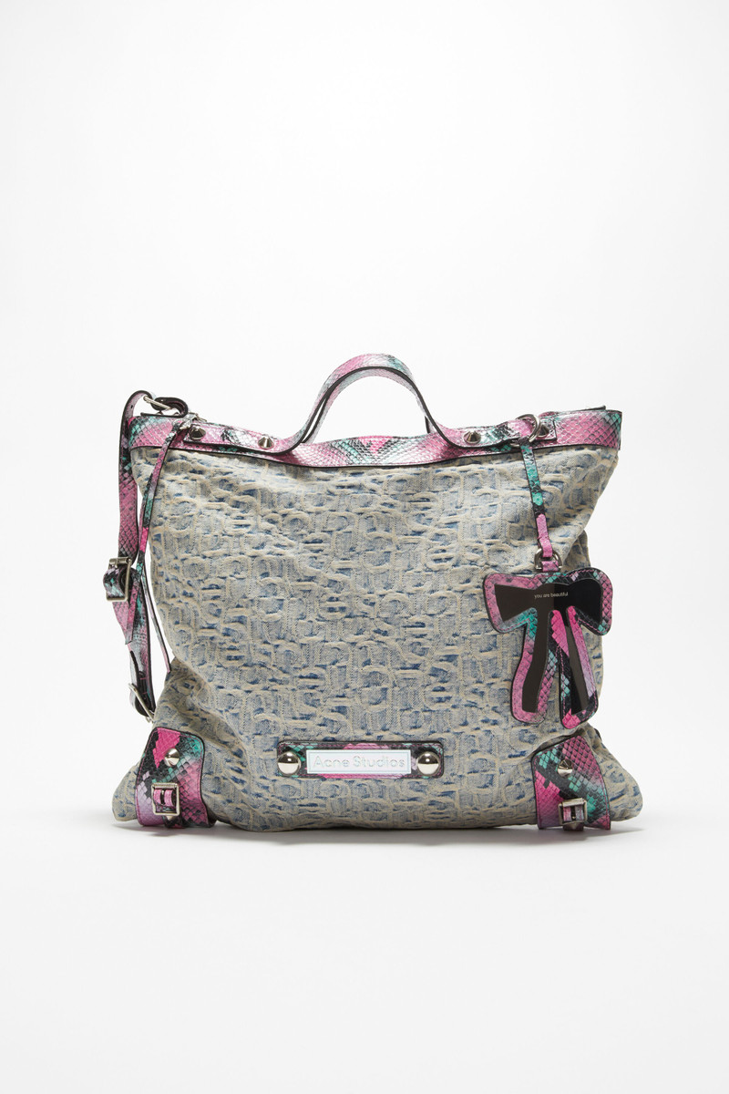 Tote bag - Light blue/pink 1