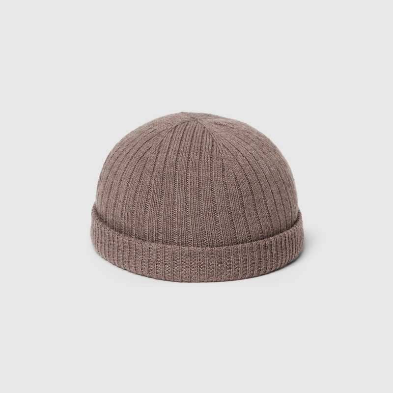 Rib knit wool hat 1