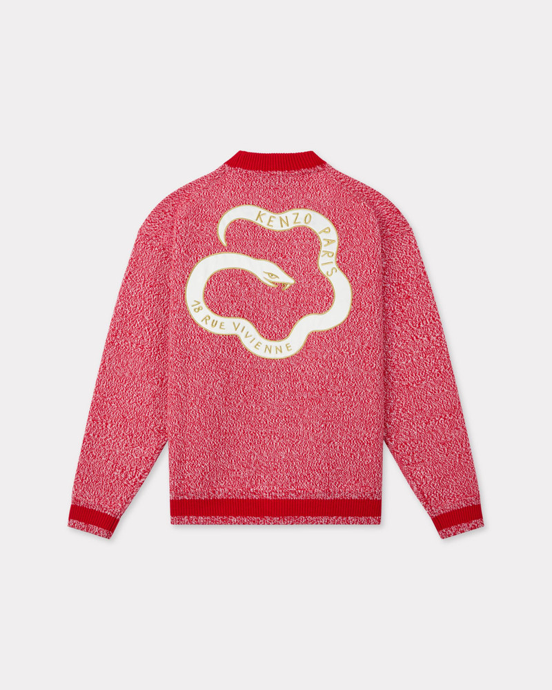 KENZO 'Lunar New Year' genderless embroidered cardigan in wool and cotton outlook