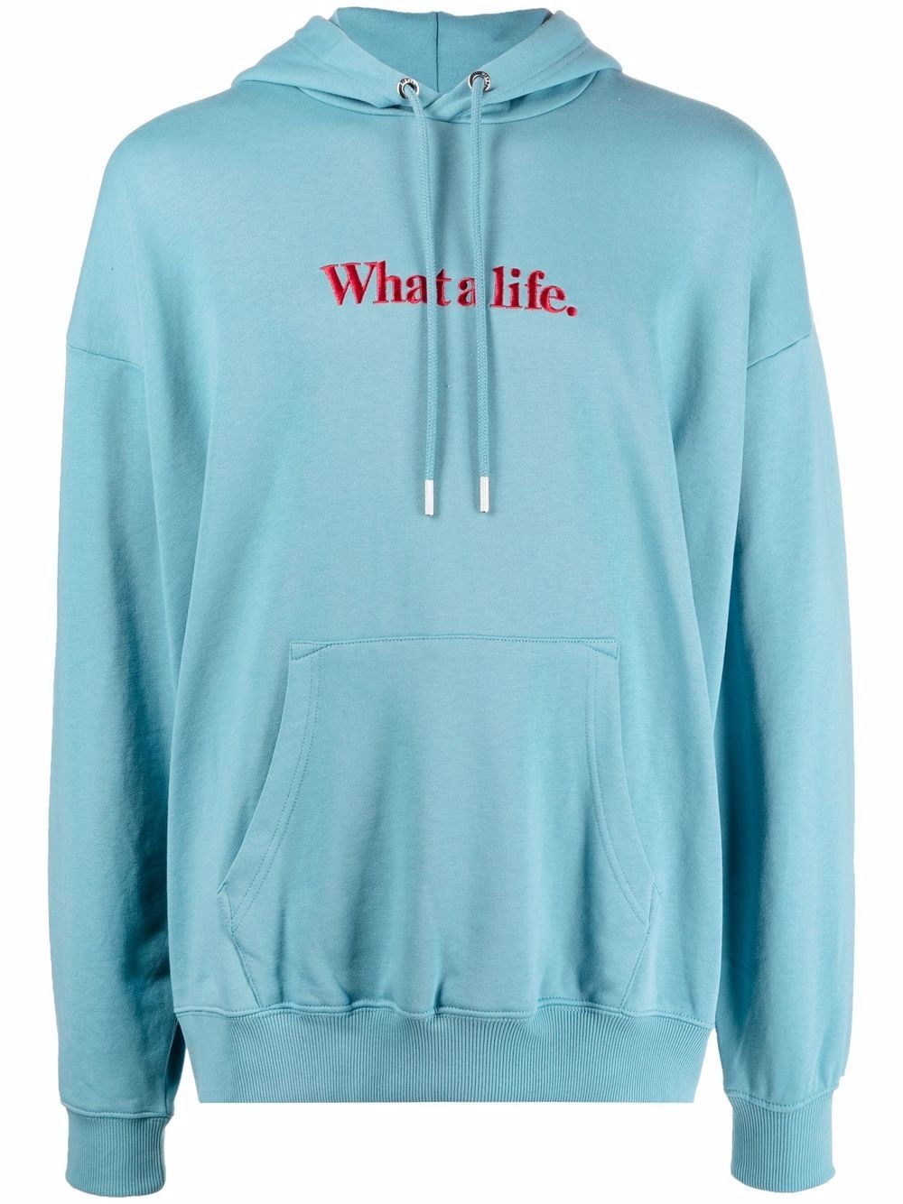 slogan-print hoodie - 1