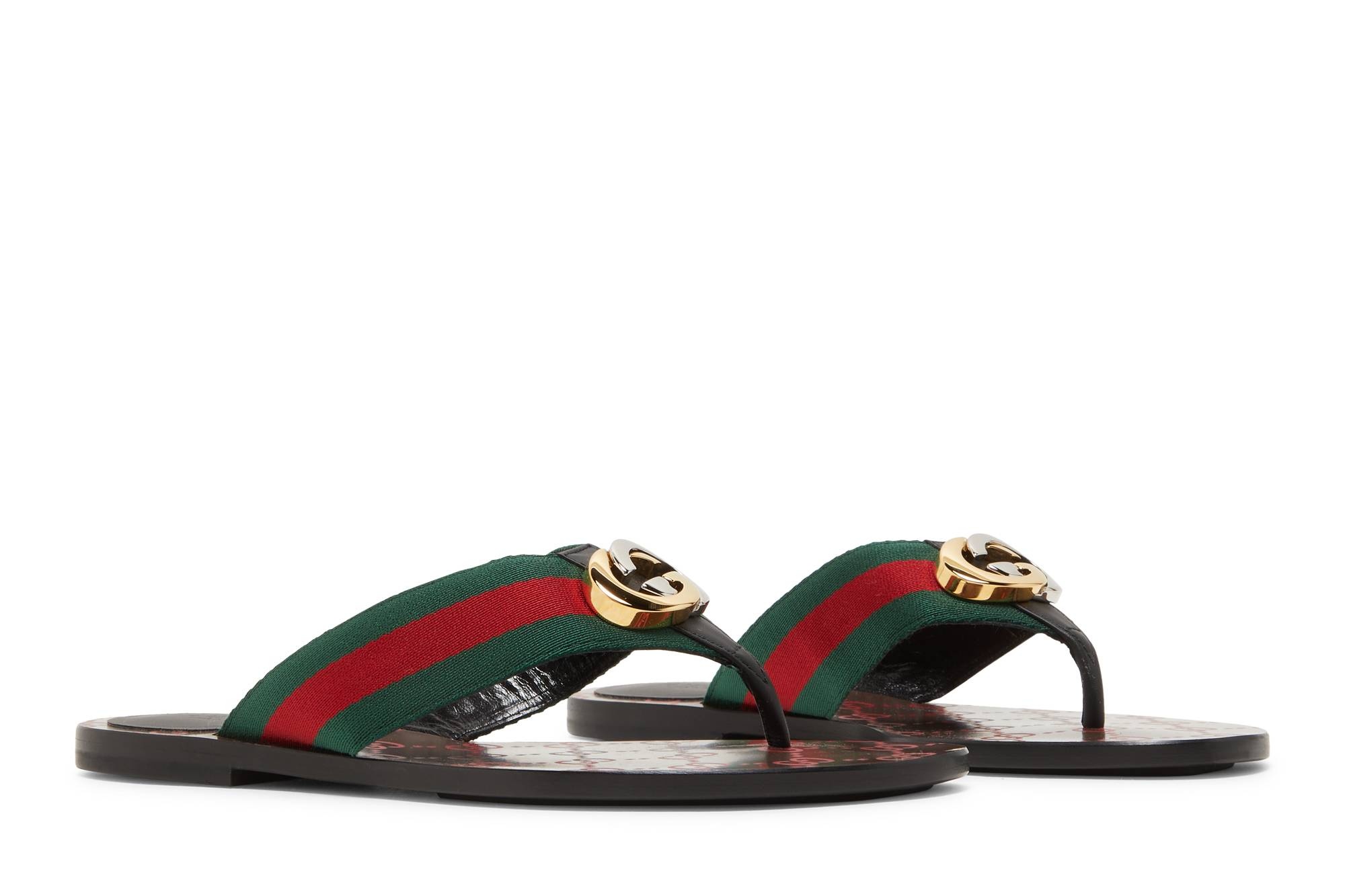 Gucci Wmns GG Web Sandal 'Black' - 8