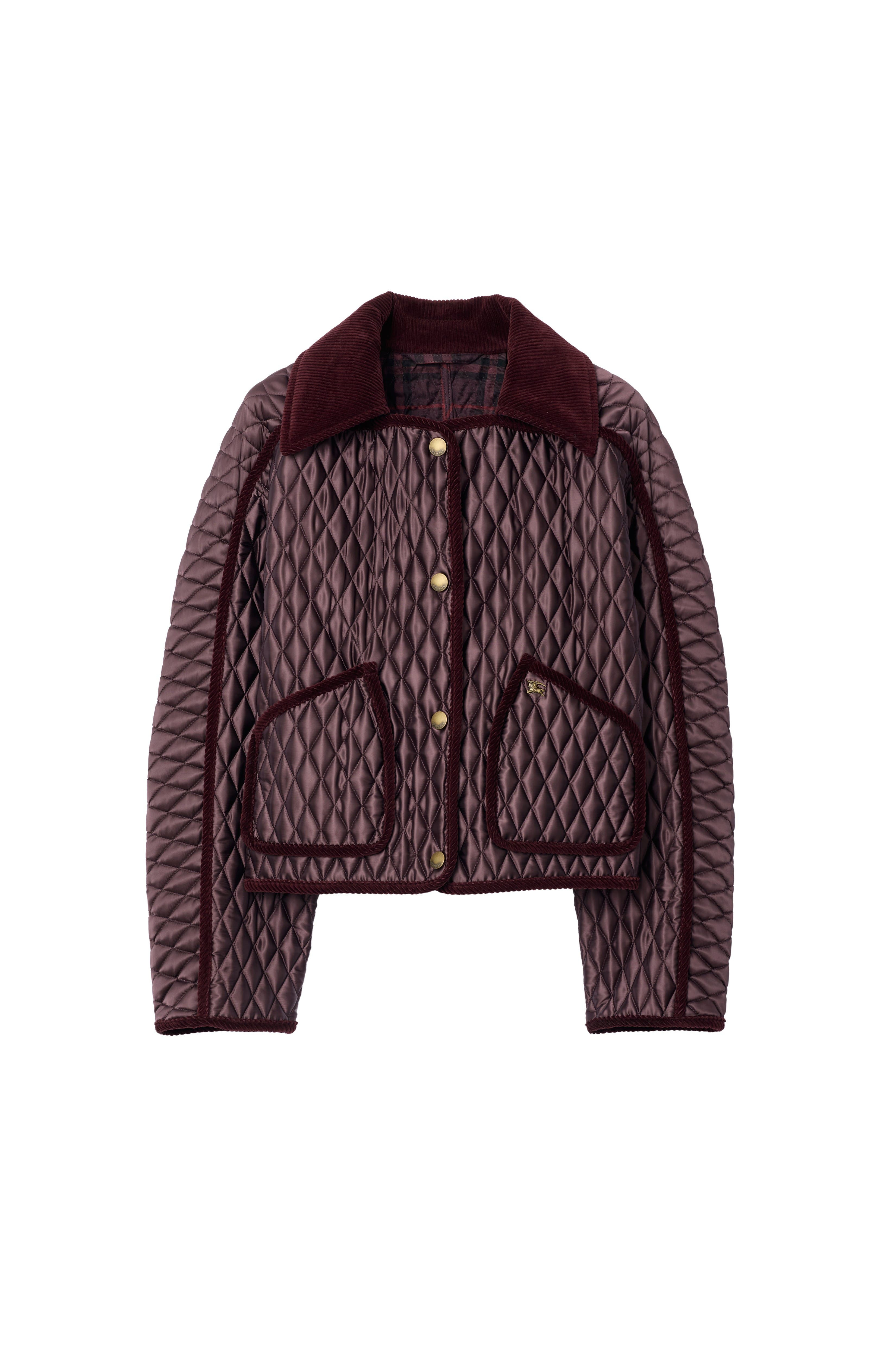 burberry Cropped Quilted Nylon Floriston Jacket in Mahogany Brown at Nordstrom - 2