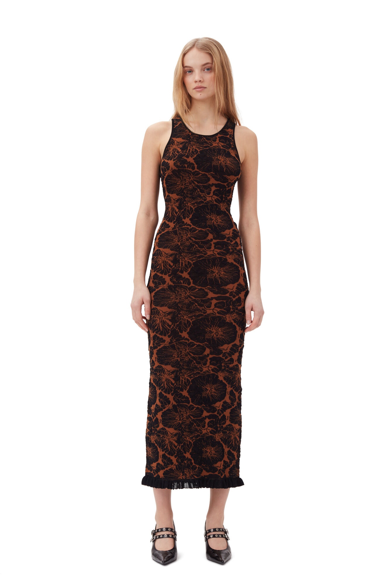 3D JACQUARD LONG DRESS - 2