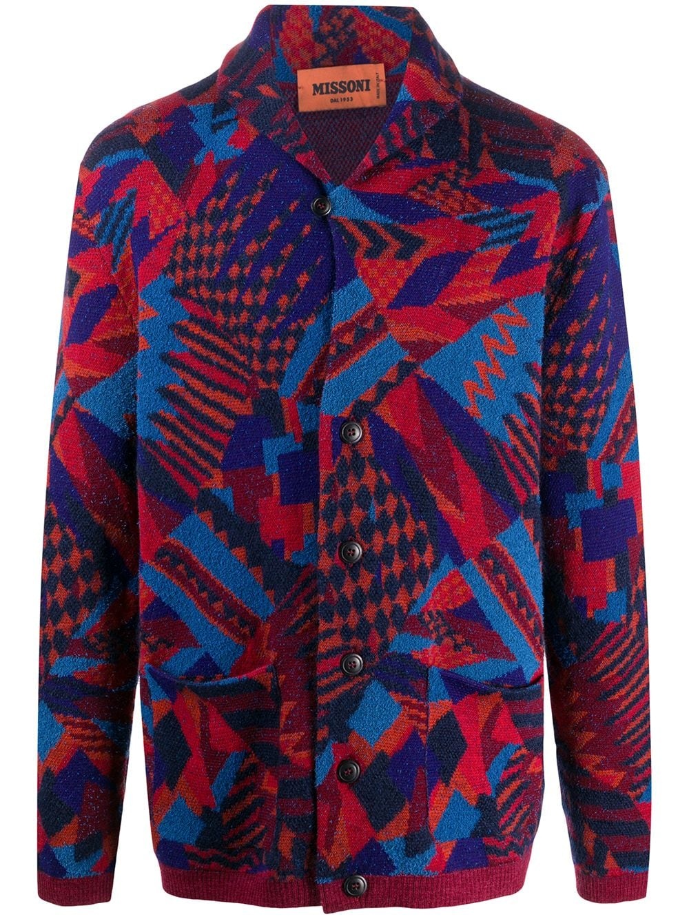 geometric print cardigan  - 1