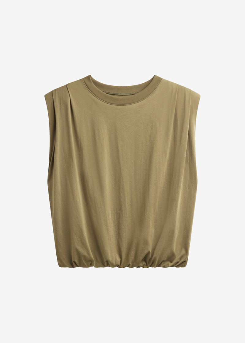 Alvor Padded Balloon Top - Olive 1