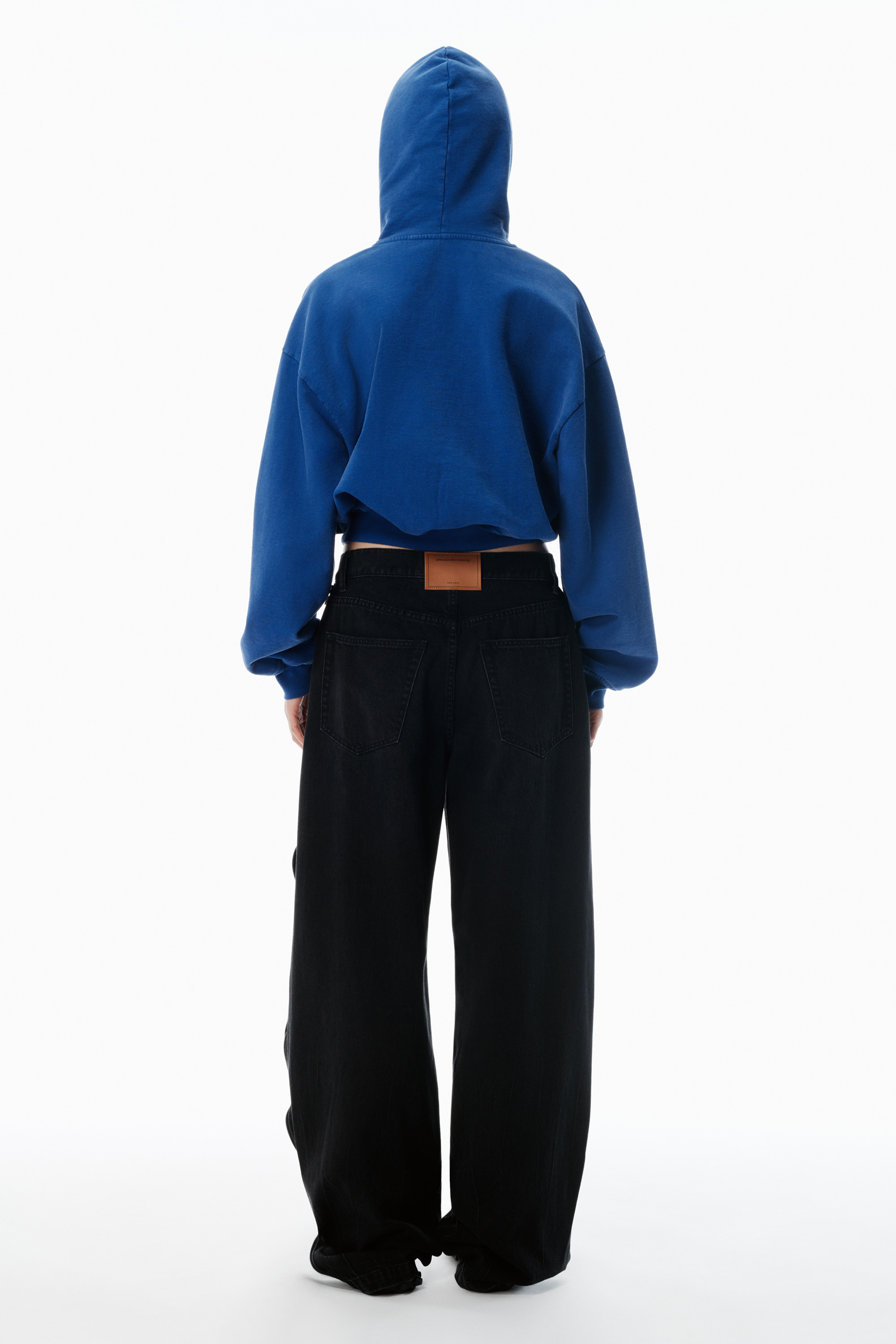 black expandable basketball mesh jeans - 4