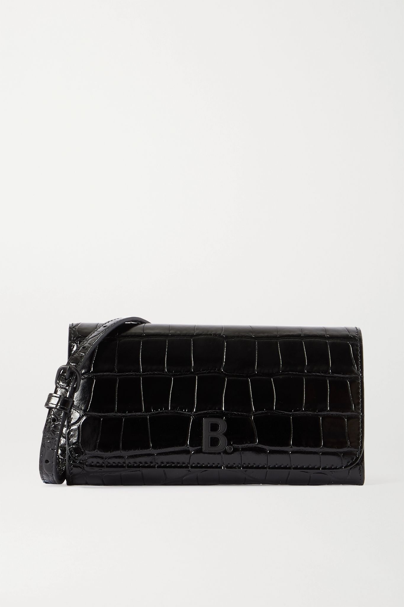 Touch croc-effect leather shoulder bag - 1