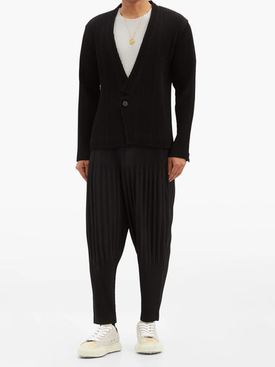 ISSEY MIYAKE Single-breasted technical-pleated jacket outlook