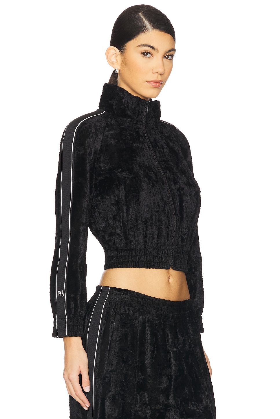 Cropped Track Jacket With Logo Webbing - 3