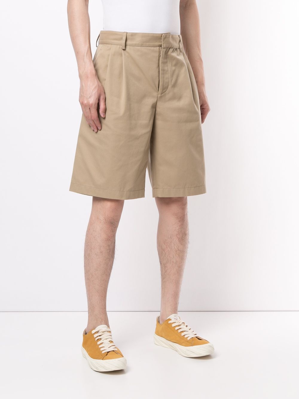 concealed-front chino shorts - 3