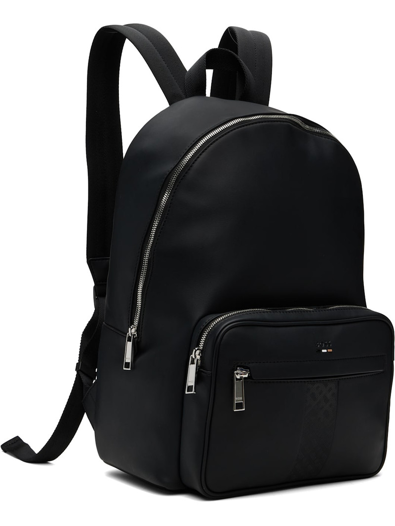 BOSS Black Structured Signature Trims Backpack outlook